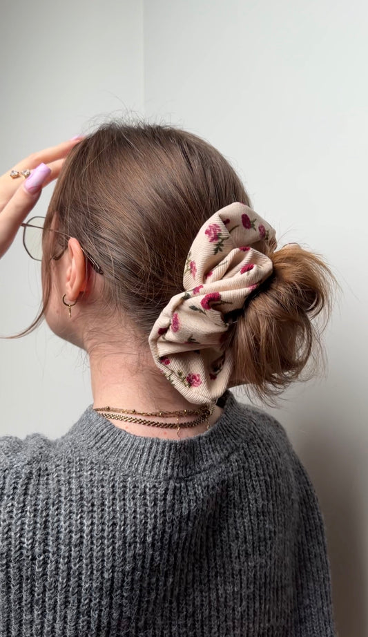 Gumka do włosów XXL typu scruchie ROSE