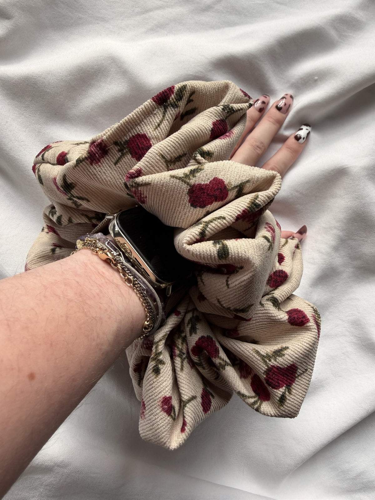 Gumka do włosów XXL typu scruchie ROSE