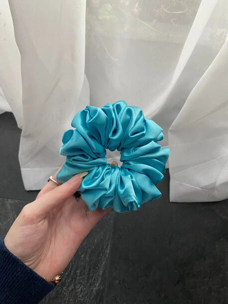 Scrunchie STANDARD jasny turkus Satyna
