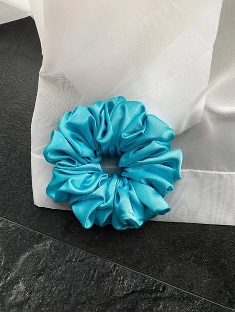 Scrunchie STANDARD jasny turkus Satyna