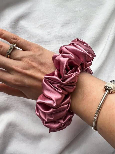 Scrunchie STANDARD brudny róż Satyna
