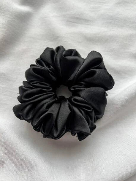 Scrunchie STANDARD czarna Satyna