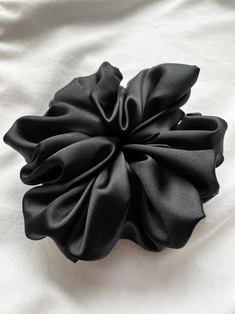 Scrunchie XXL czarna Satyna