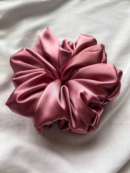 Scrunchie XXL brudny róż Satyna