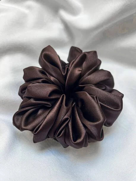 Scrunchie STANDARD brąz Satyna