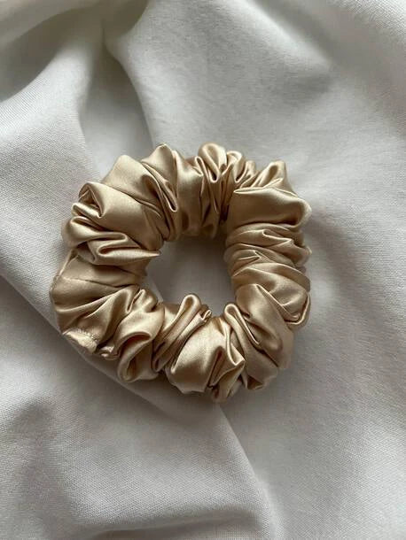 Scrunchie MINI szampański Satyna