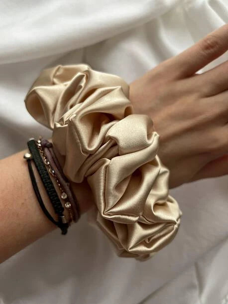 Scrunchie STANDARD szampański Satyna