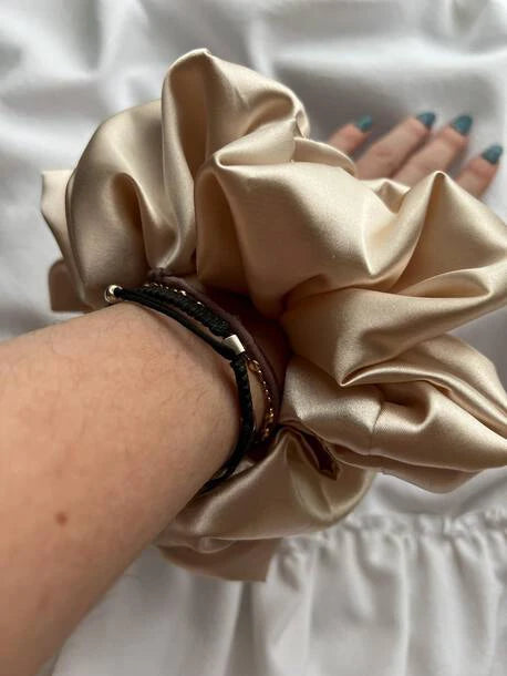 Scrunchie XXL szampański Satyna