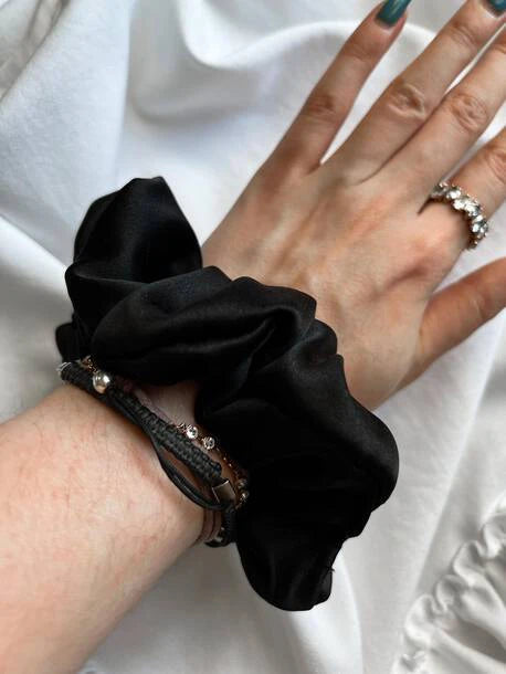 Scrunchie STANDARD czarny Jedwab