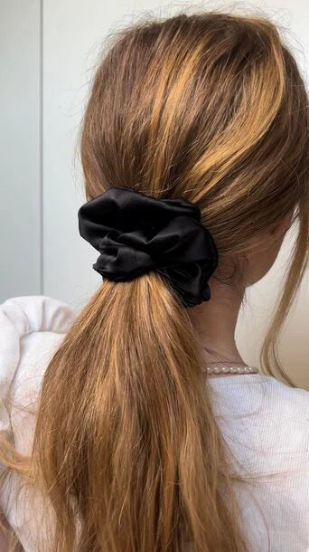 Scrunchie STANDARD czarny Jedwab