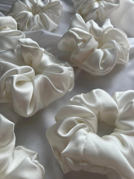 Scrunchie STANDARD śmietankowy Jedwab