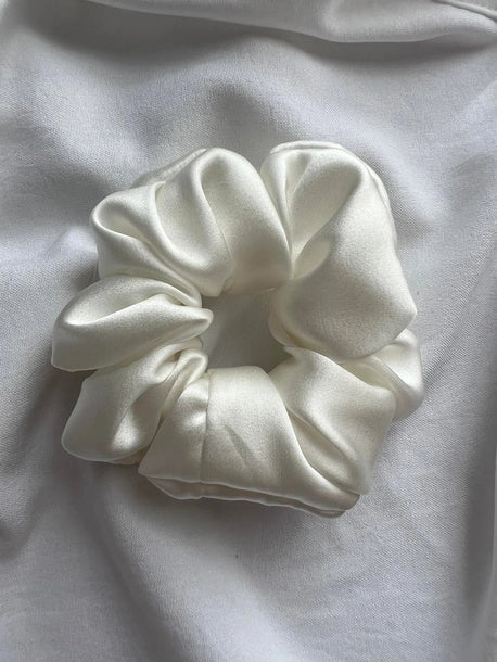 Scrunchie STANDARD śmietankowy Jedwab