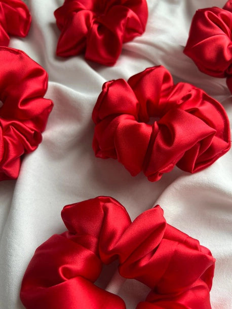 Scrunchie STANDARD czerwień Jedwab