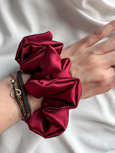 Scrunchie STANDARD bordo Satyna