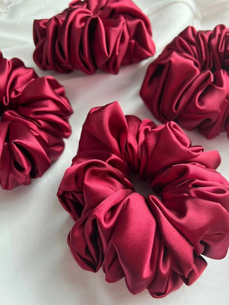 Scrunchie STANDARD bordo Satyna