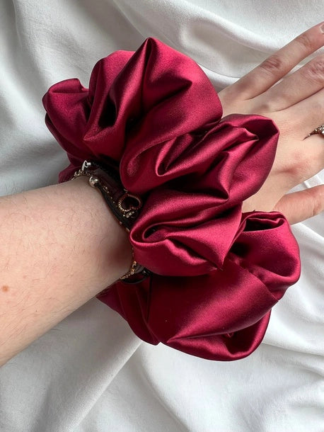 Scrunchie XXL bordo Satyna