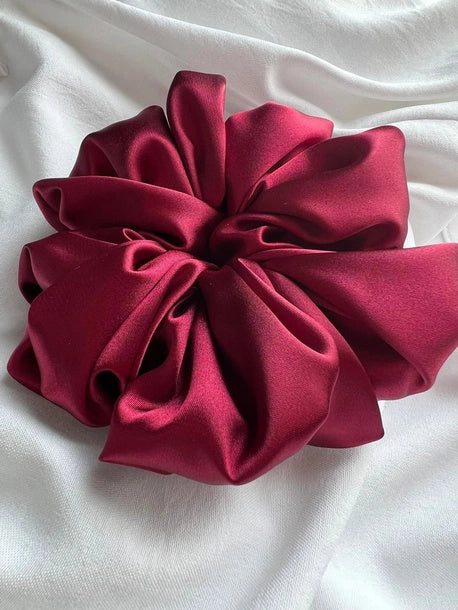 Scrunchie XXL bordo Satyna