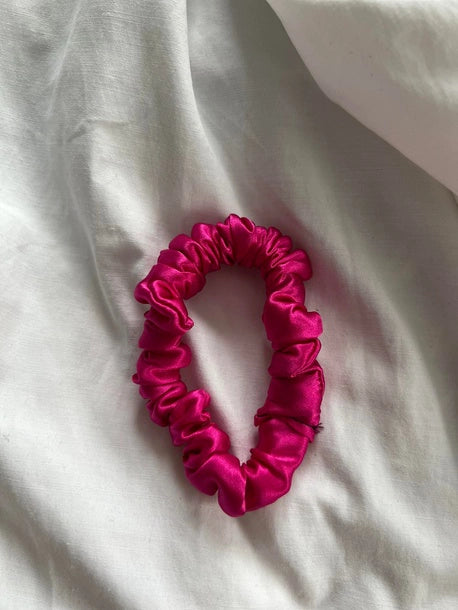 Scrunchie SLIM amarant Jedwab