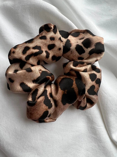 Scrunchie STANDARD panterka Jedwab