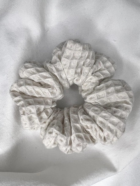 Scrunchie pielęgnacyjna kremowa Bawełna