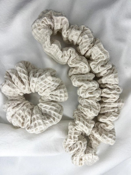 Scrunchie pielęgnacyjna kremowa Bawełna