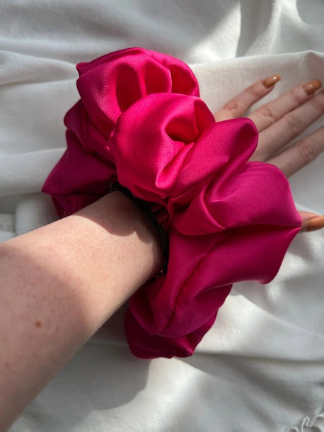 Scrunchie XXL amarant Satyna