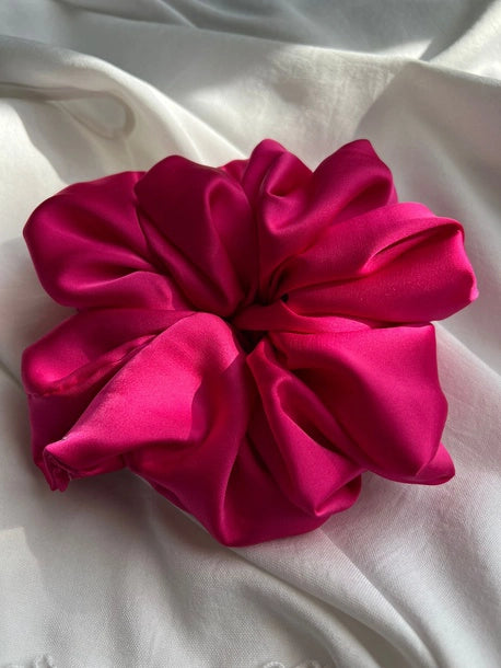Scrunchie XXL amarant Satyna