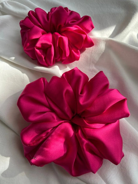 Scrunchie XXL amarant Satyna