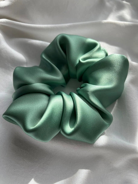 Scrunchie XXL mięta Jedwab