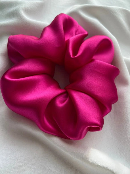 Scrunchie XXL amarant Jedwab