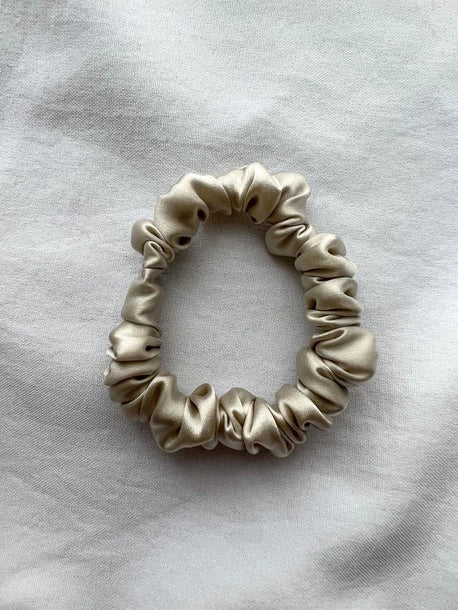 Scrunchie SLIM beż Jedwab