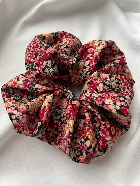 Scrunchie XXL kwiaty Bawełna