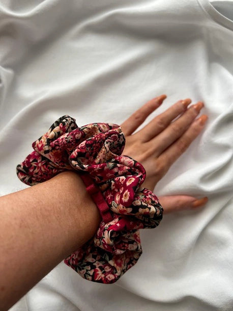 Scrunchie STANDARD kwiaty Bawełna