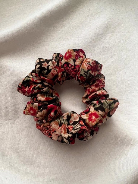 Scrunchie MINI kwiaty Bawełna