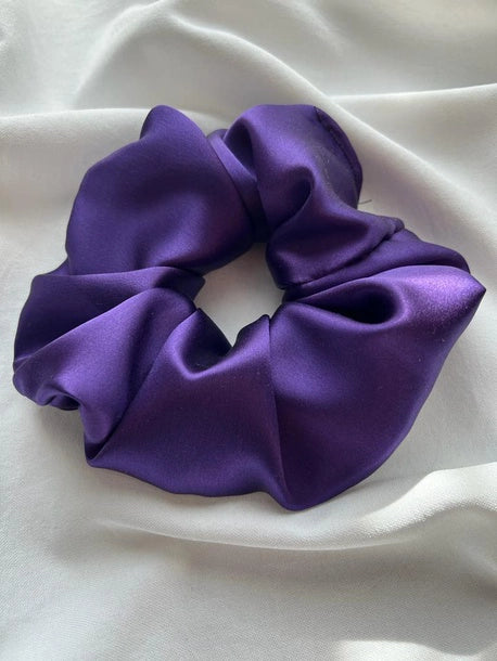 Scrunchie XXL śliwka Jedwab