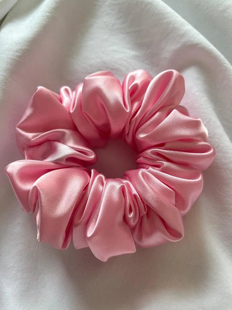 Scrunchie STANDARD cukierkowy róż Satyna