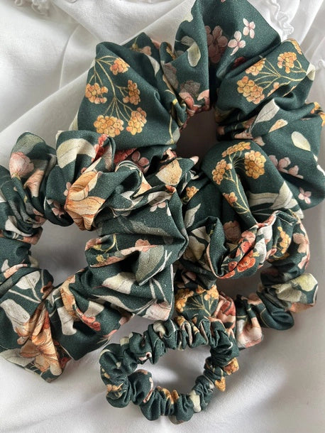 Scrunchie slim żw kwiaty Bawełna
