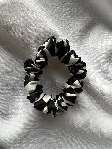 Scrunchie SLIM zebra Jedwab