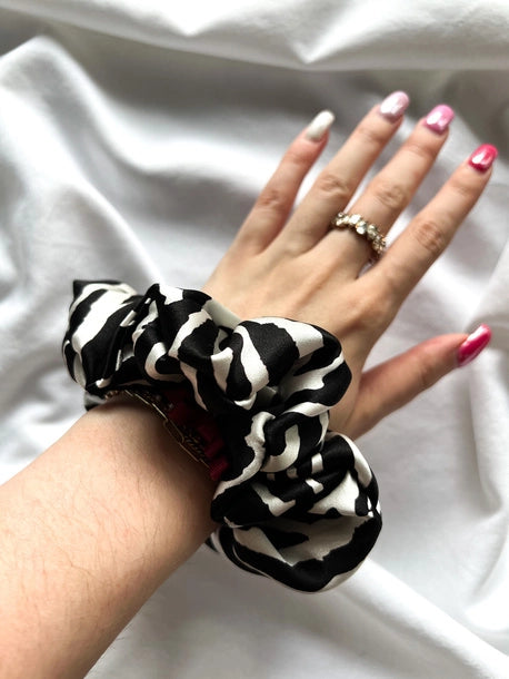 Scrunchie STANDARD zebra Jedwab