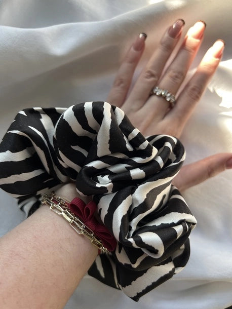 Scrunchie XXL+ zebra Jedwab