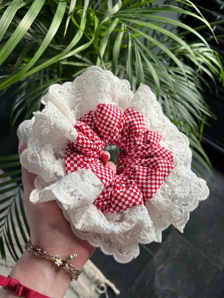 Scrunchie XXL+ kratka Bawełna