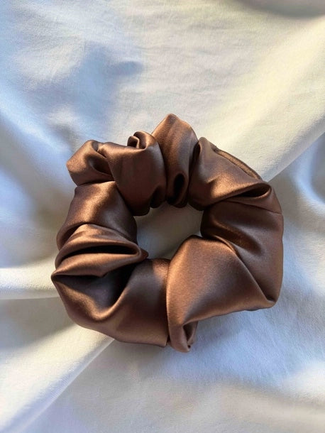 Scrunchie STANDARD brąz Jedwab
